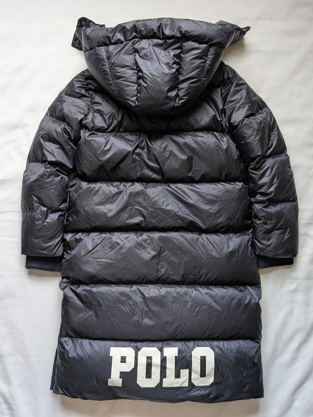 Polo Ralph Lauren Girls Polo Bear Long Down Puffer Jacket Size M (8-10) - Picture 3 of 14